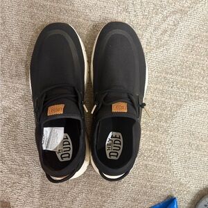 Hey Dude Black Loafers Slip-Ons Casual Comfort